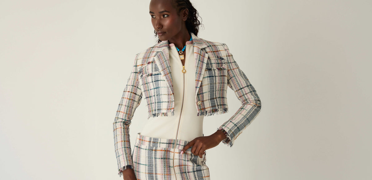 Anashe Tweed Cropped Jacket