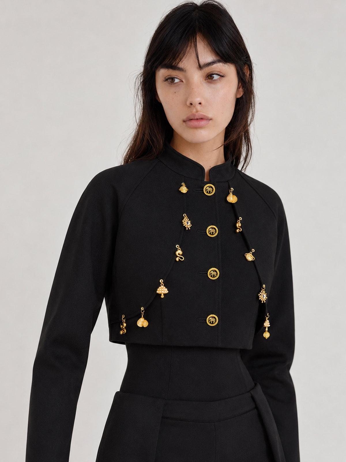 Gilded Noir Barrel Trousers