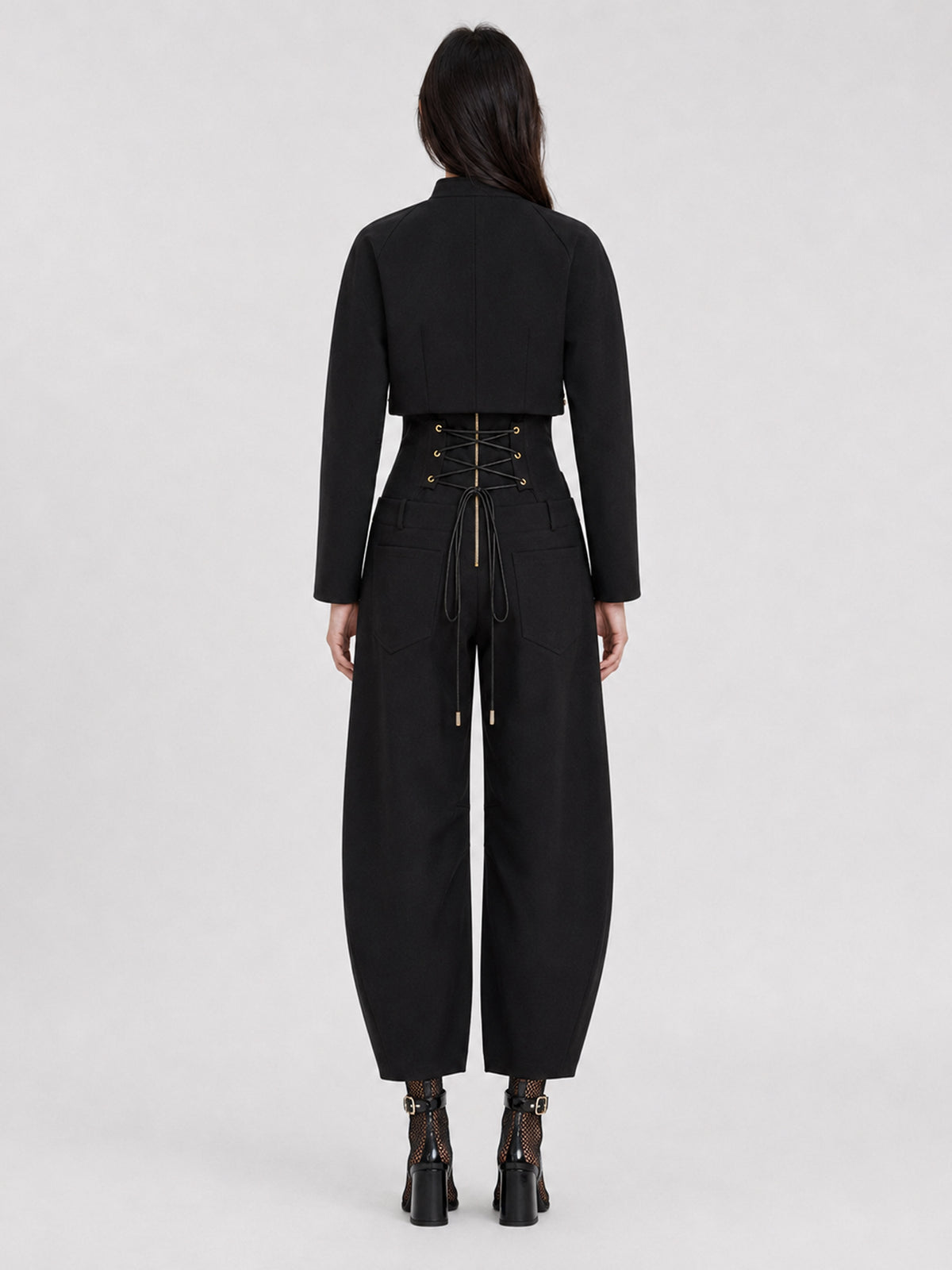 Gilded Noir Barrel Trousers