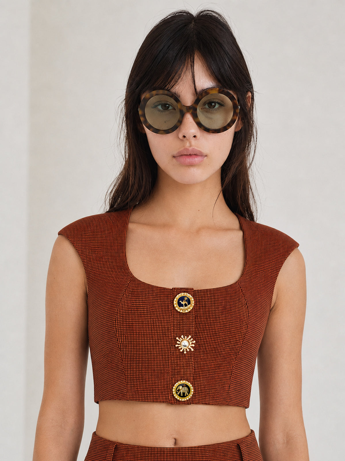 Corsage court Sahara rouille