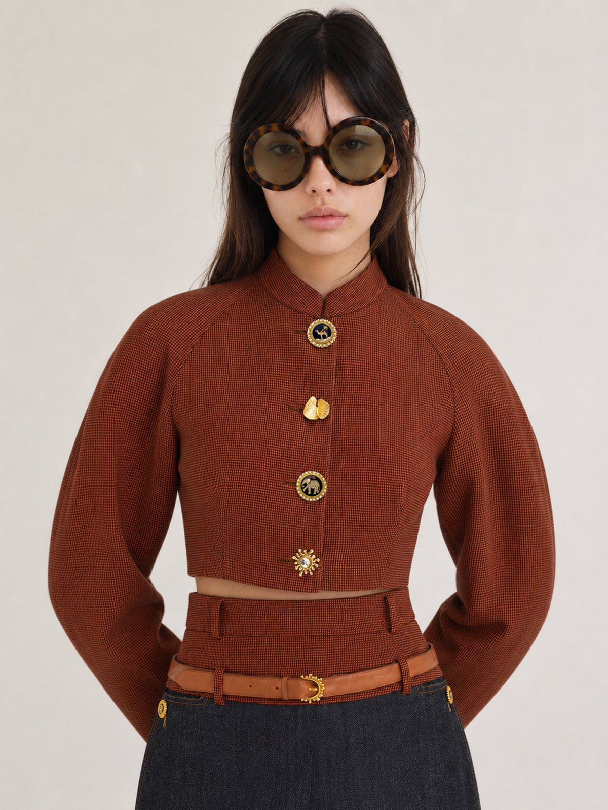 Sahara Rust Cropped Jacket