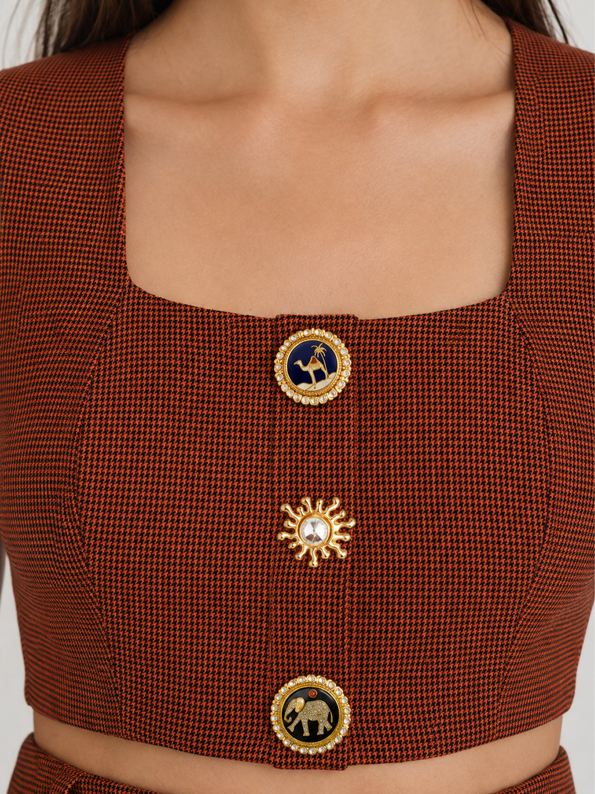 Corsage court Sahara rouille