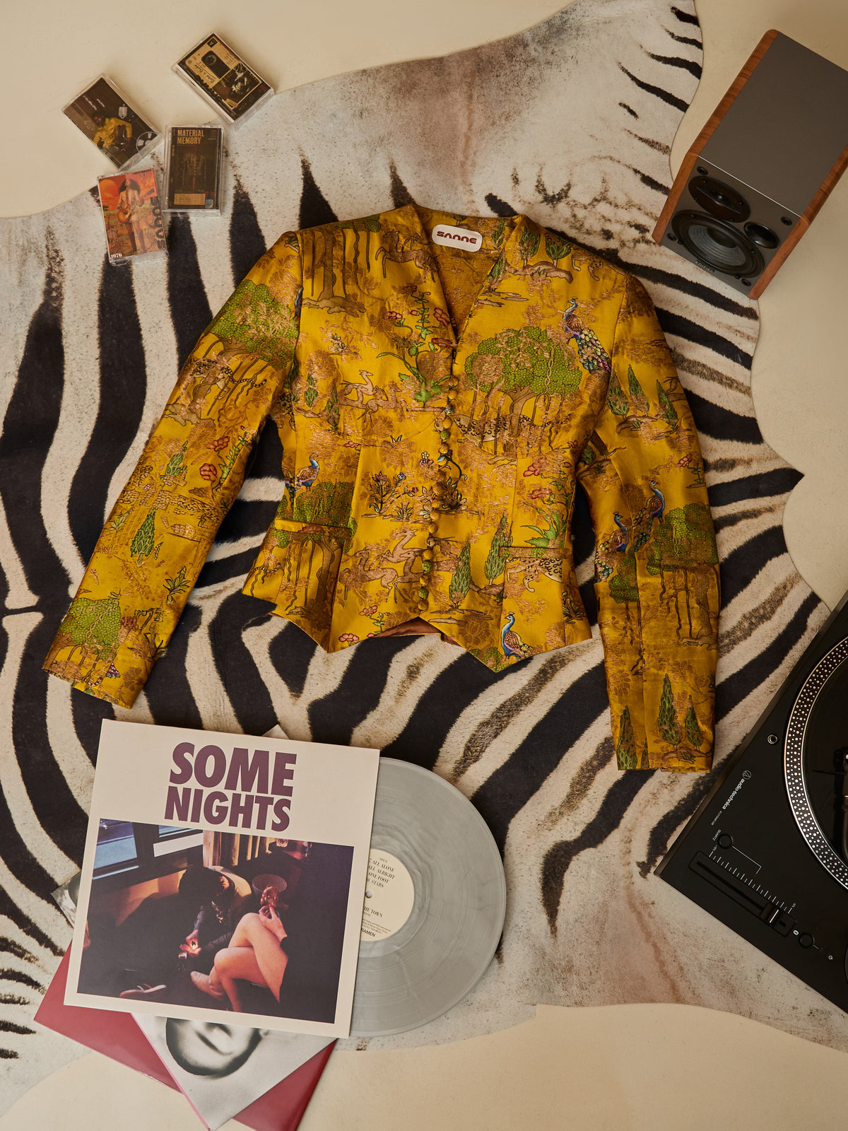 Veste en brocart de soie Imara