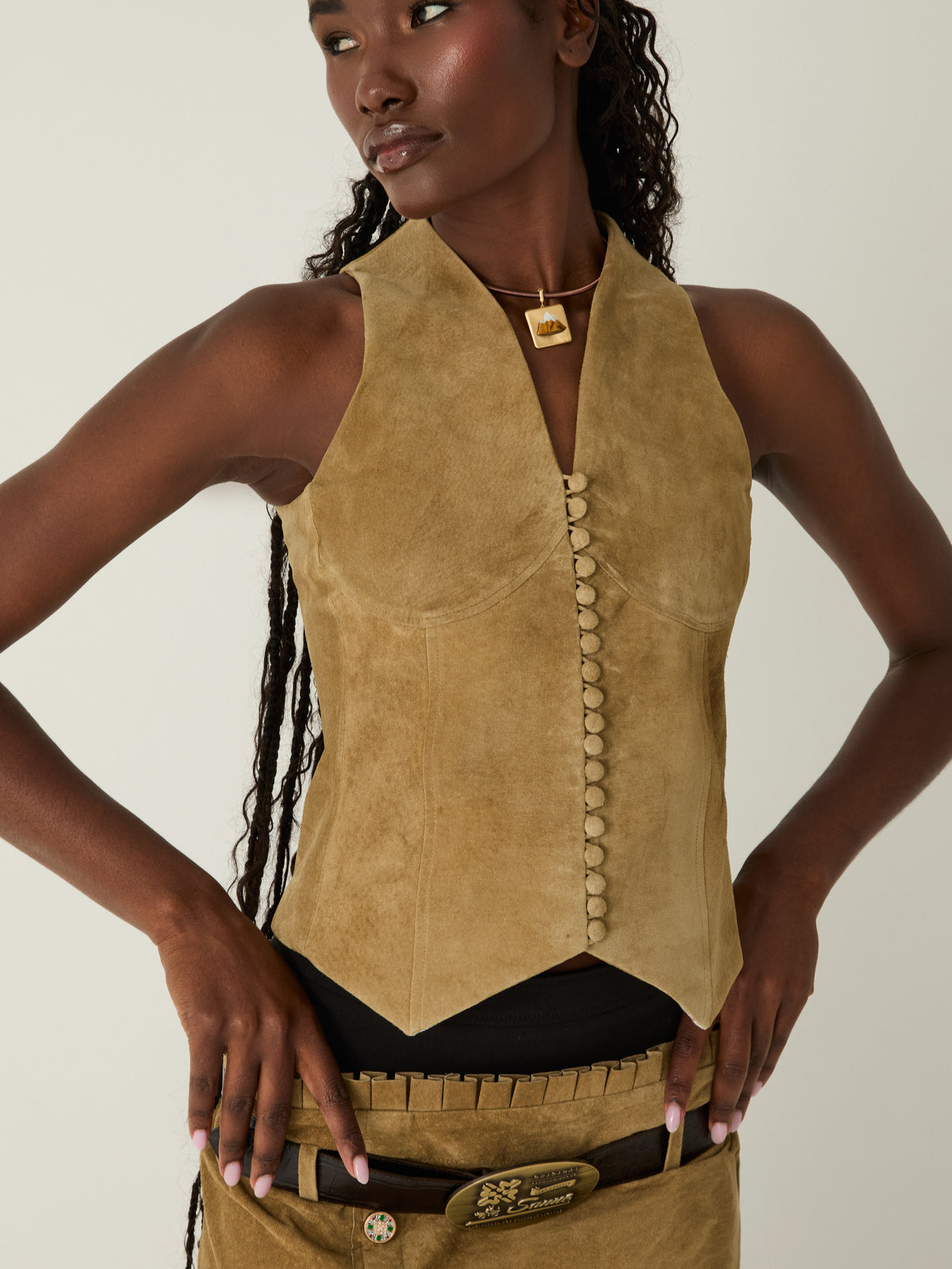 Zahara Suede Vest