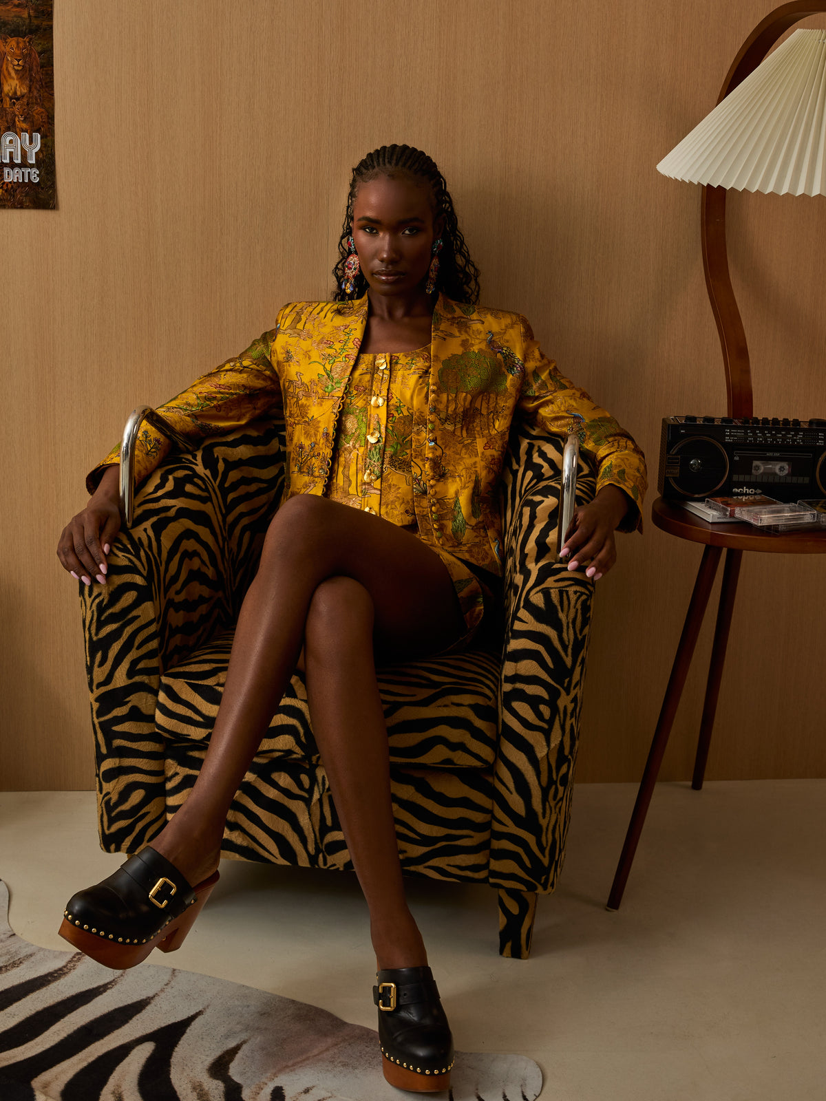 Veste en brocart de soie Imara