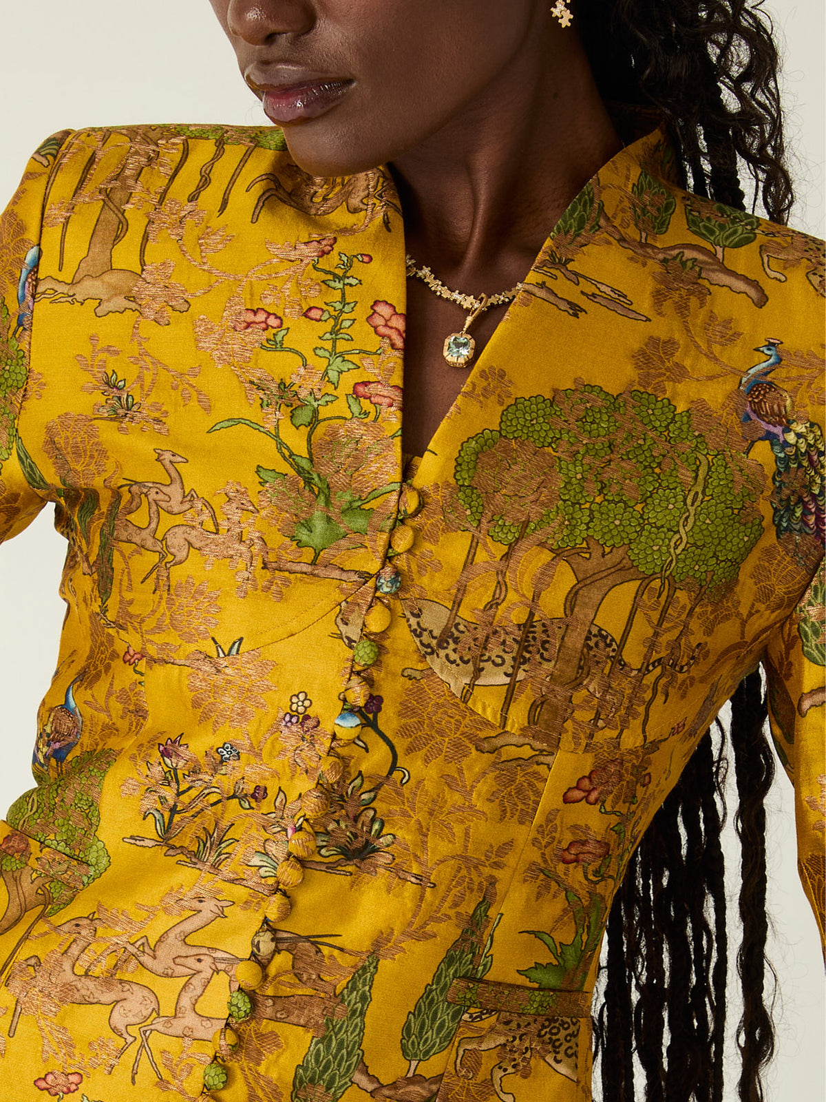 Veste en brocart de soie Imara