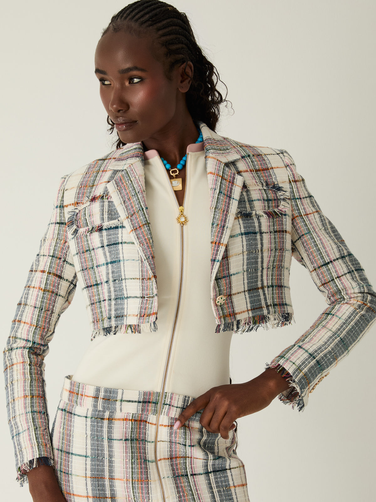 Anashe Tweed Cropped Jacket