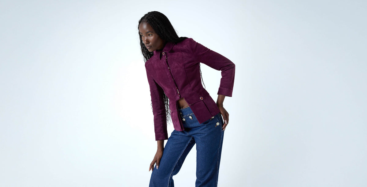 Veste en daim Makeda