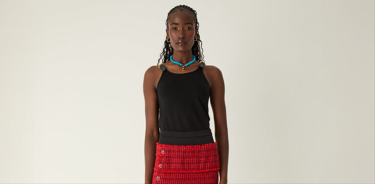 Nia Strap Tank Black