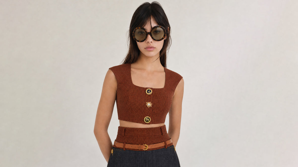 Corsage court Sahara rouille