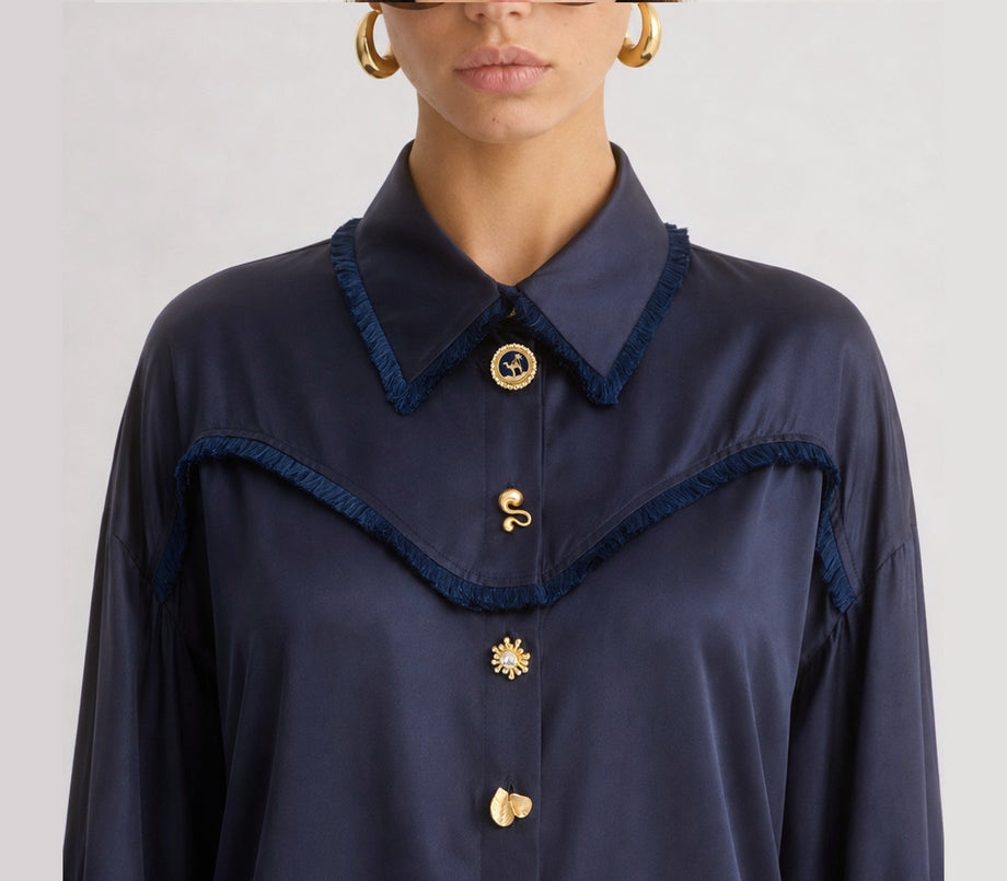 Malibu Midnight Silk Shirt