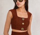 Sahara Rust Cropped Bodice