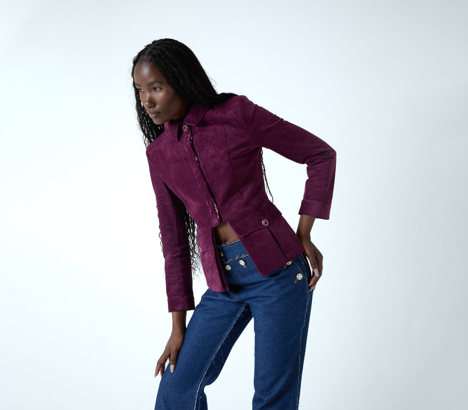 Veste en daim Makeda