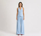Pleated Denim Trousers