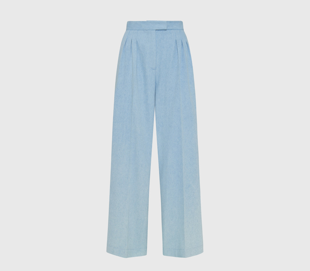 Pleated Denim Trousers