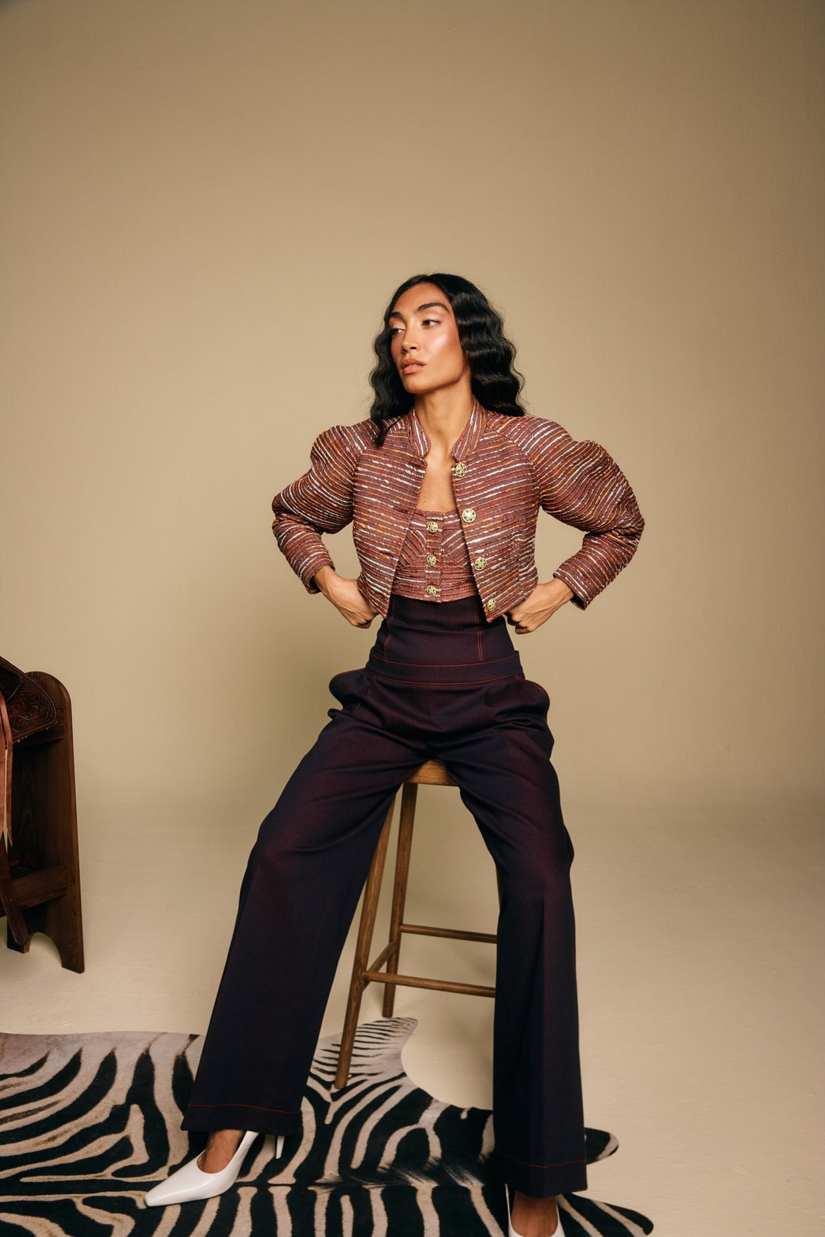 Dira Corset Denim Trousers