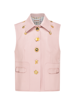 Chaleco de Piel Rose Haze