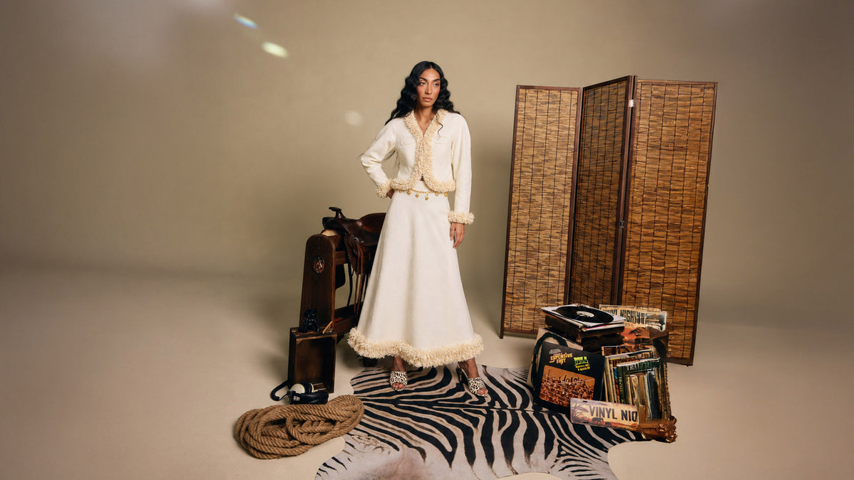 Savanna Ivory Raffia Jacket