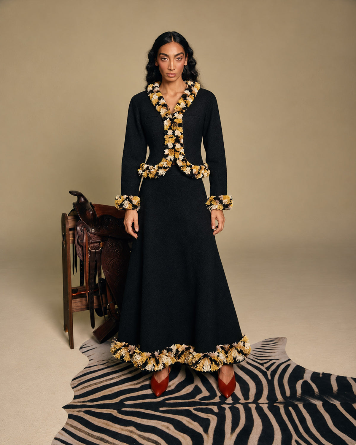 Savanna Noir Raffia Jacket