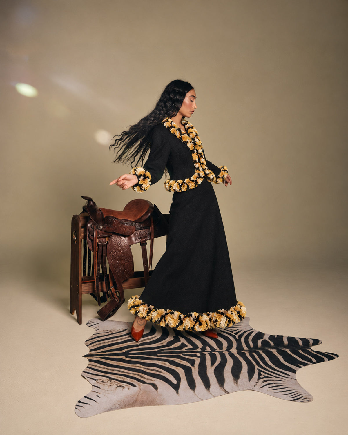 Savanna Noir Raffia Jacket