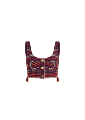 Kaleido Raw Silk Bralette