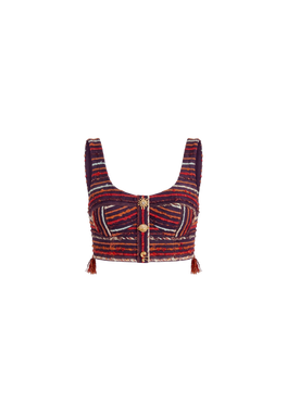 Kaleido Raw Silk Bralette