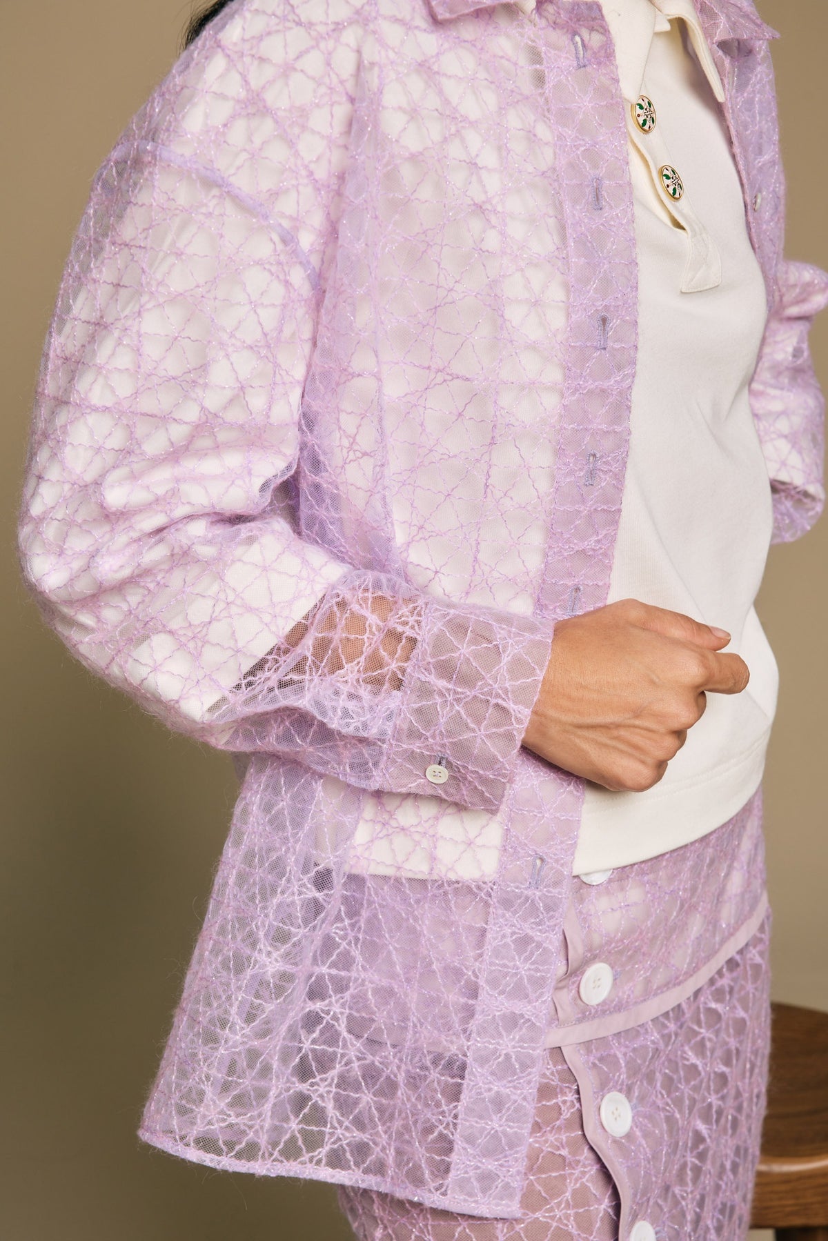 Lilac Haze Lace Shirt