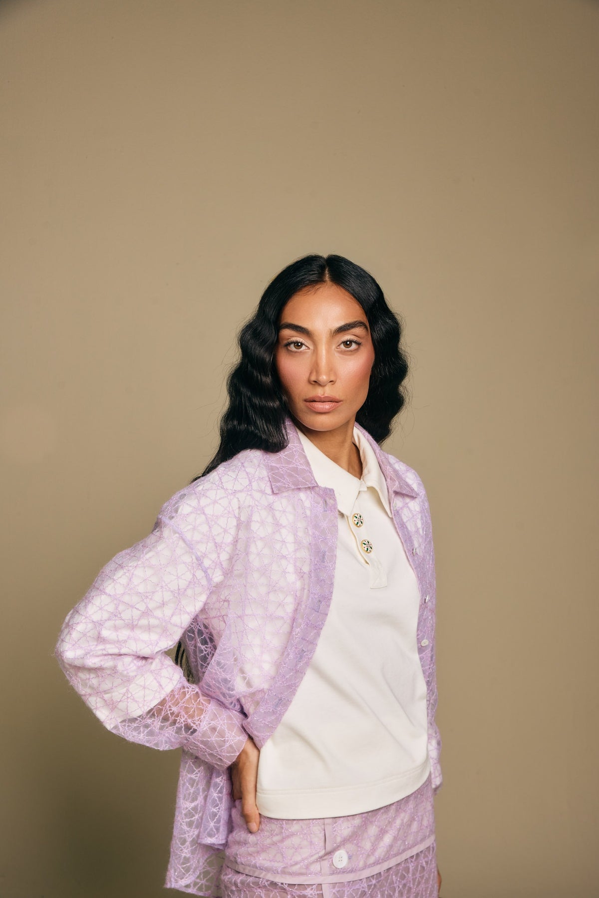 Lilac Haze Lace Shirt