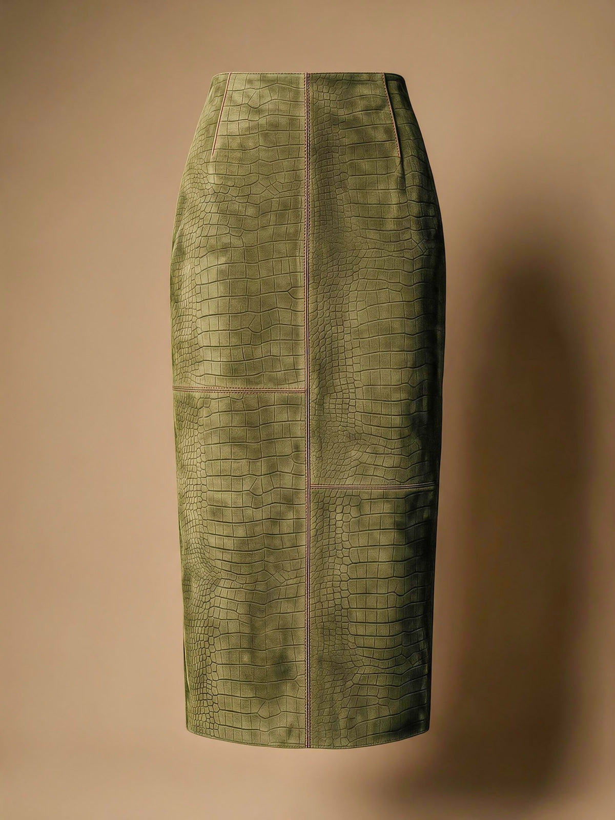 Nile Croc Suede Skirt