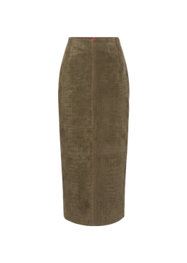 Nile Croc Suede Skirt