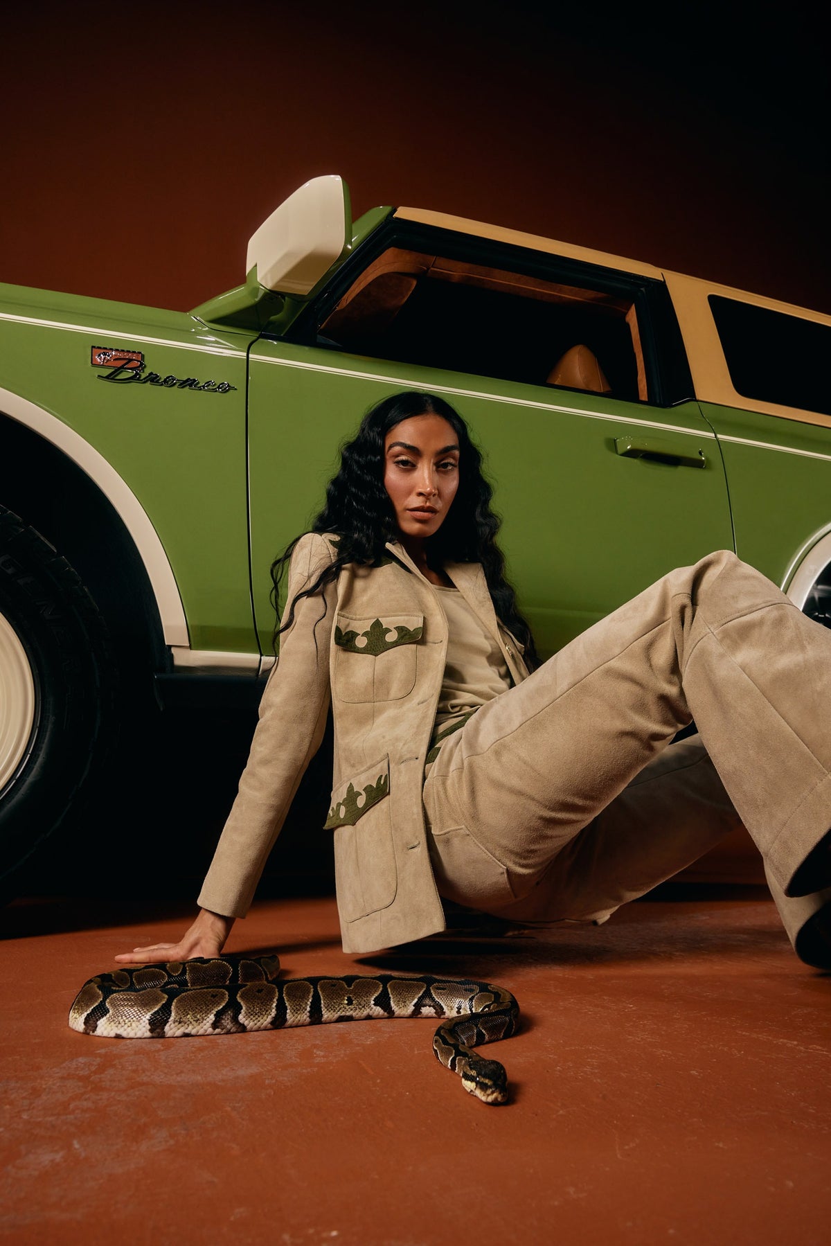 Nile Croc Suede Trousers