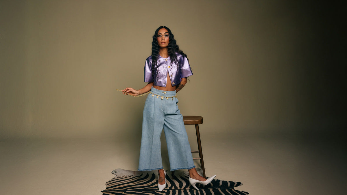 Nova Lilac Leather Jacket