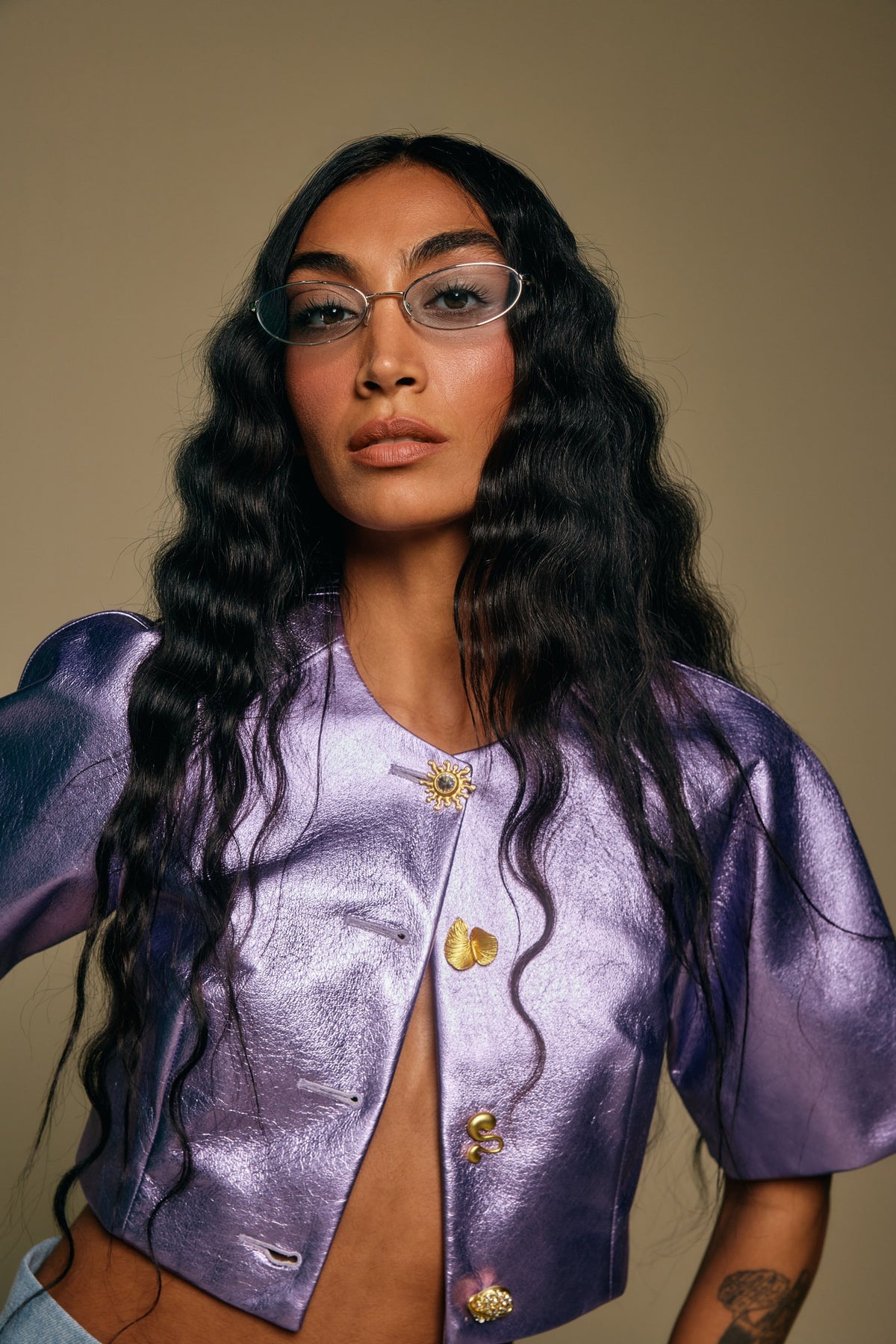 Nova Lilac Leather Jacket
