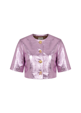Nova Lilac Leather Jacket