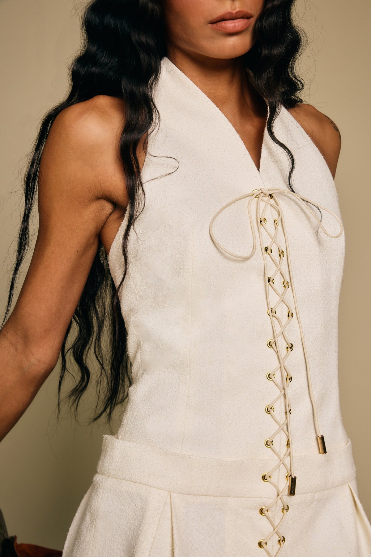 Nuru Ivory Raffia Dress