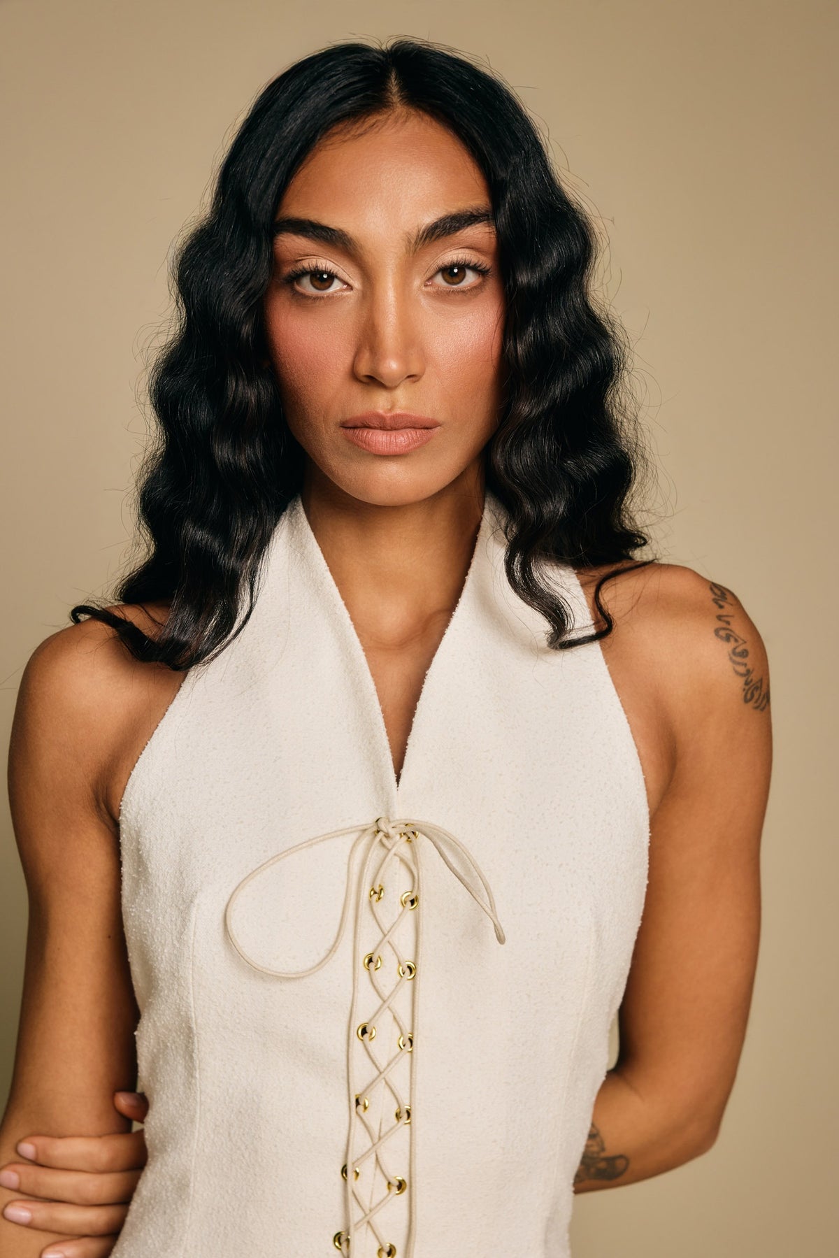 Nuru Ivory Raffia Dress