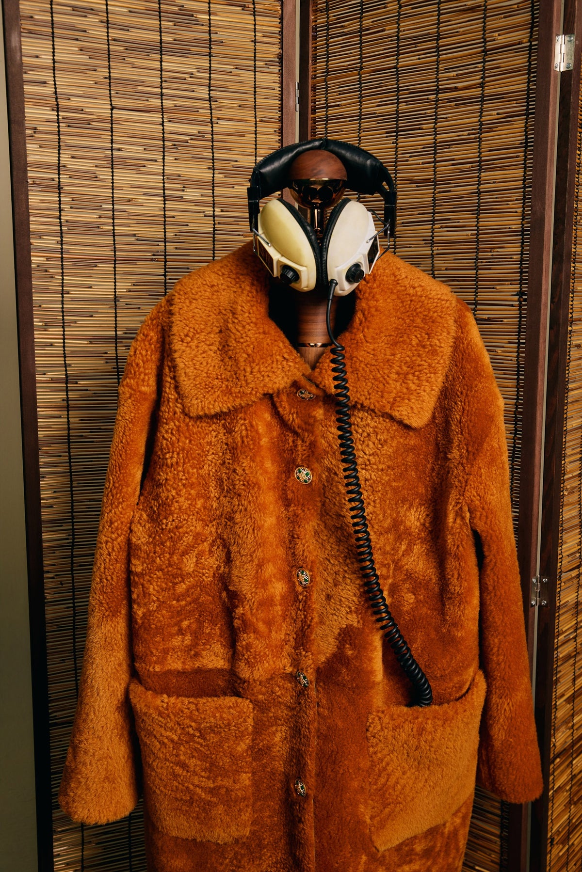 Roasted Pecan Shearling Coat