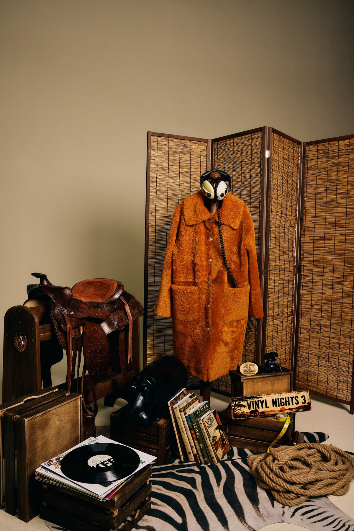 Roasted Pecan Shearling Coat