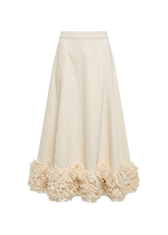 Savanna Ivory Raffia Skirt
