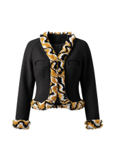 Savanna Noir Raffia Jacket