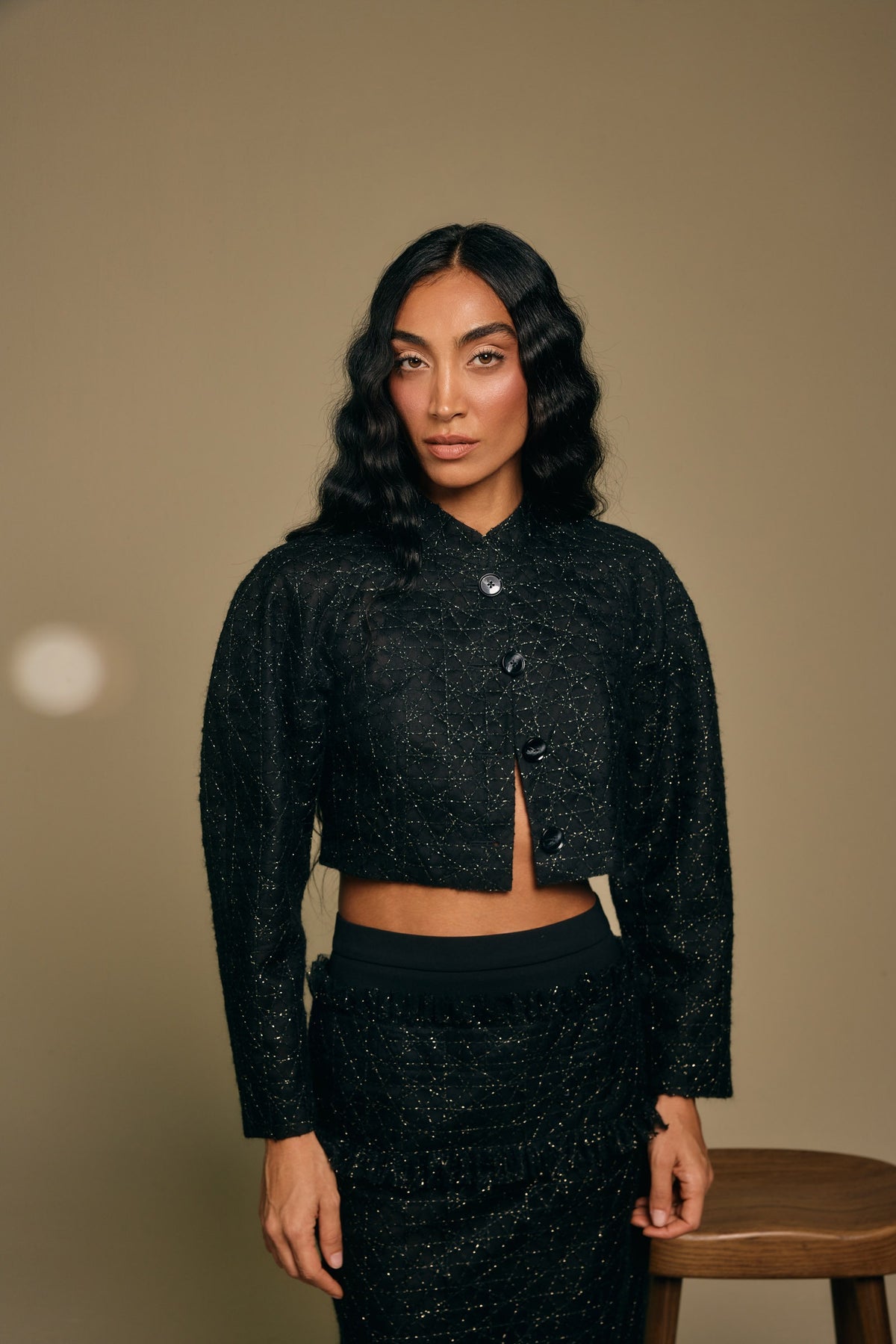 Usiku Lace Cropped Jacket