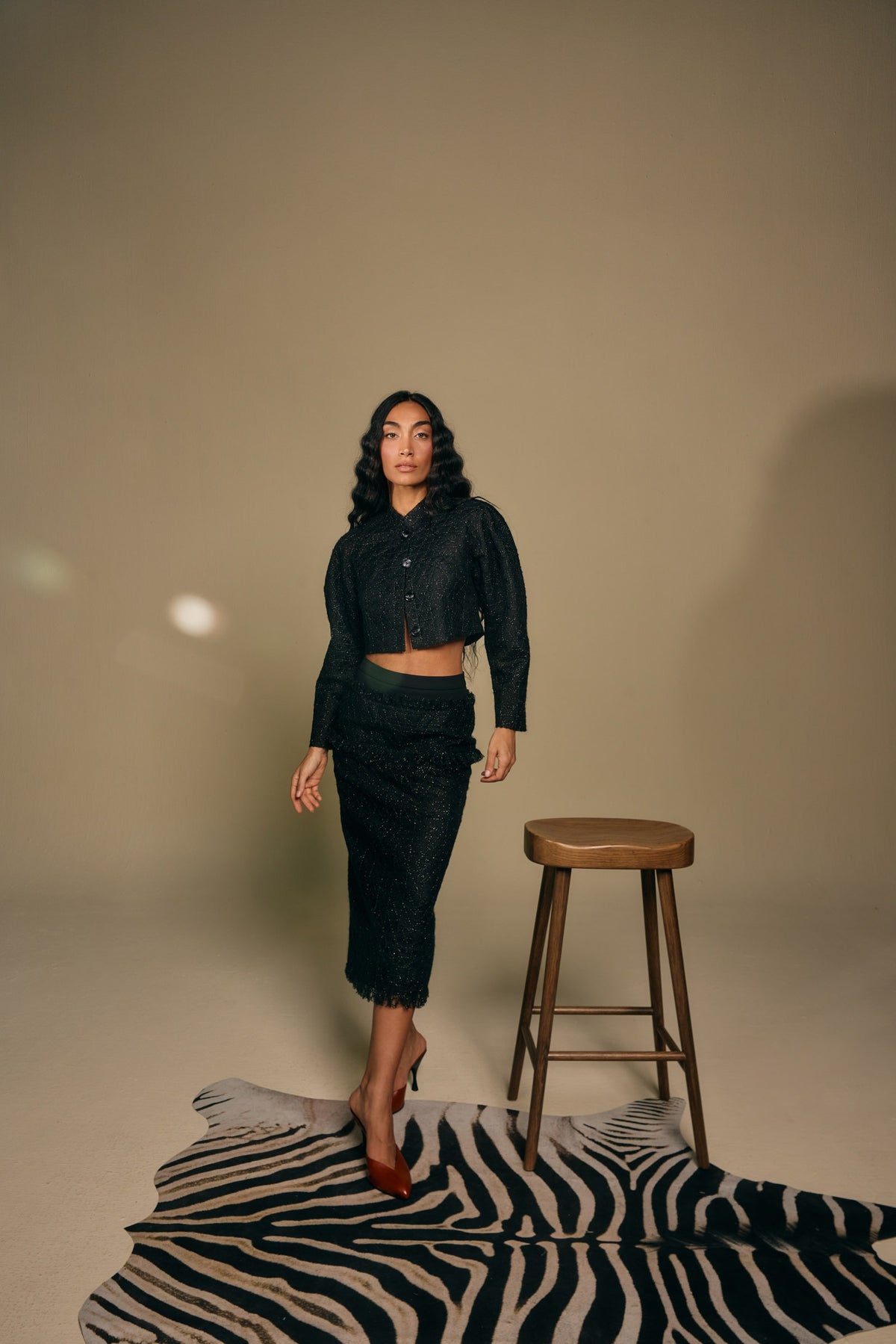 Usiku Lace Cropped Jacket