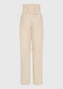 Ivory Pearl Corset Denim Trousers