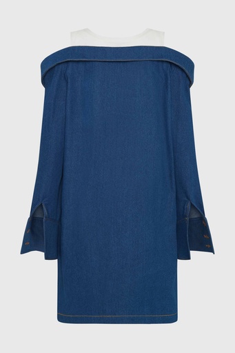 Borrowed Boyfriend Denim Crepe Dress