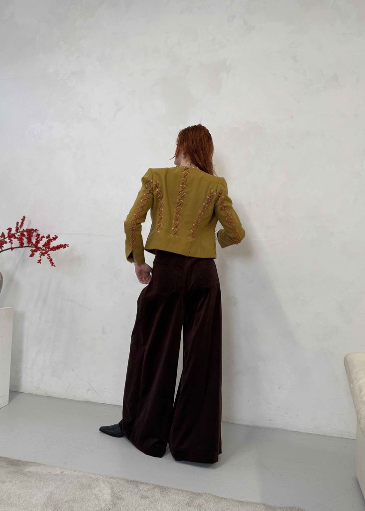 Cocoa Wide Leg Trousers