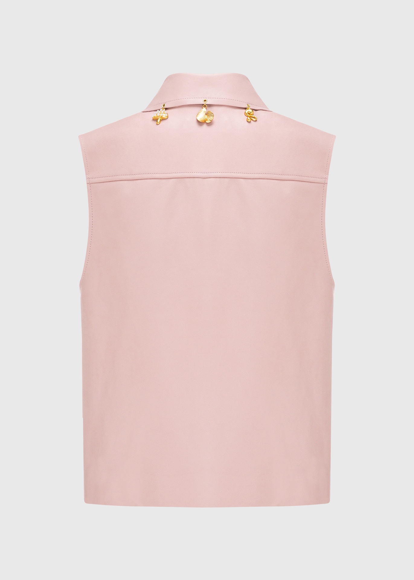 Rose Haze Leather Vest