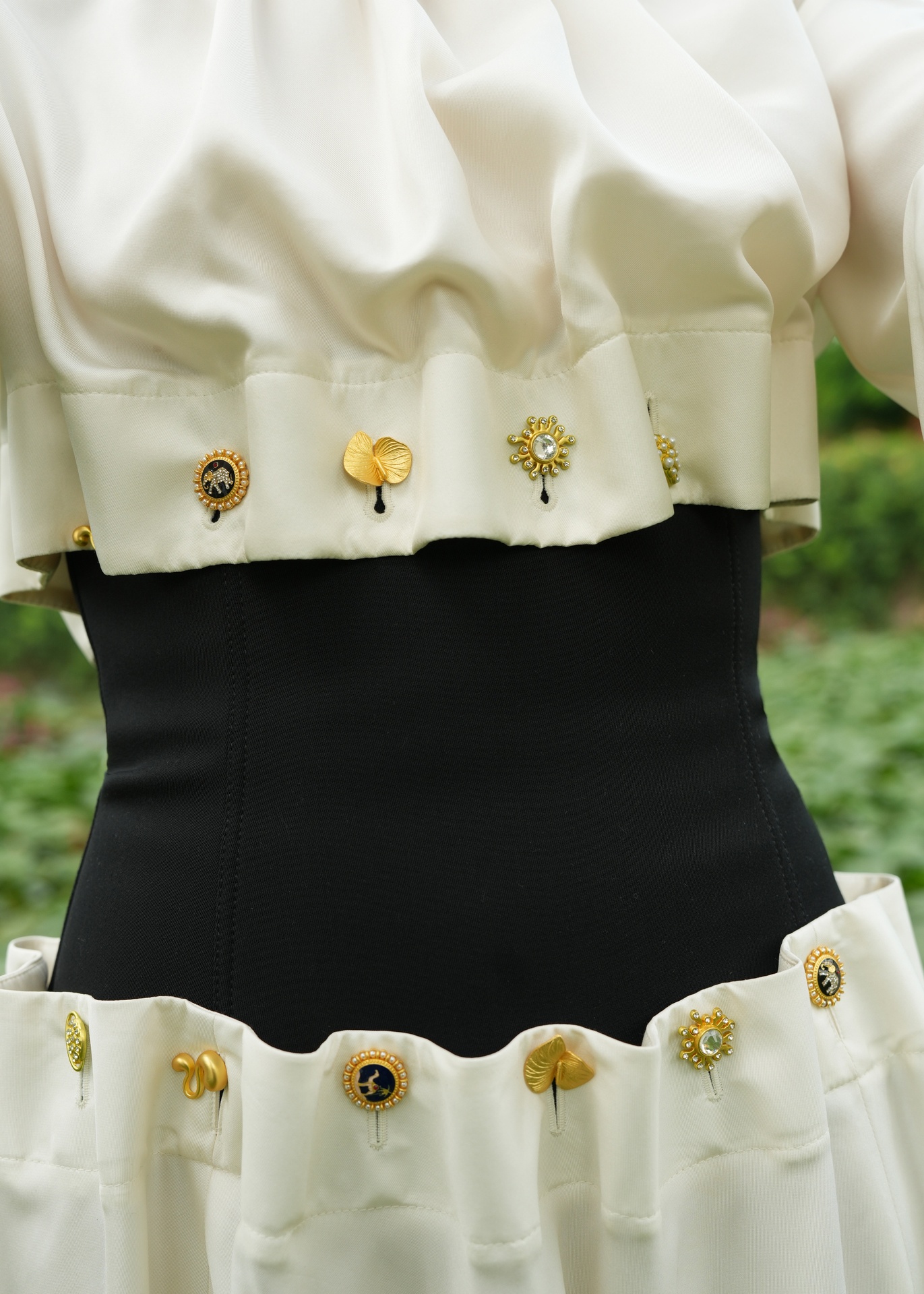 Eterna Ivory Cinch Dress