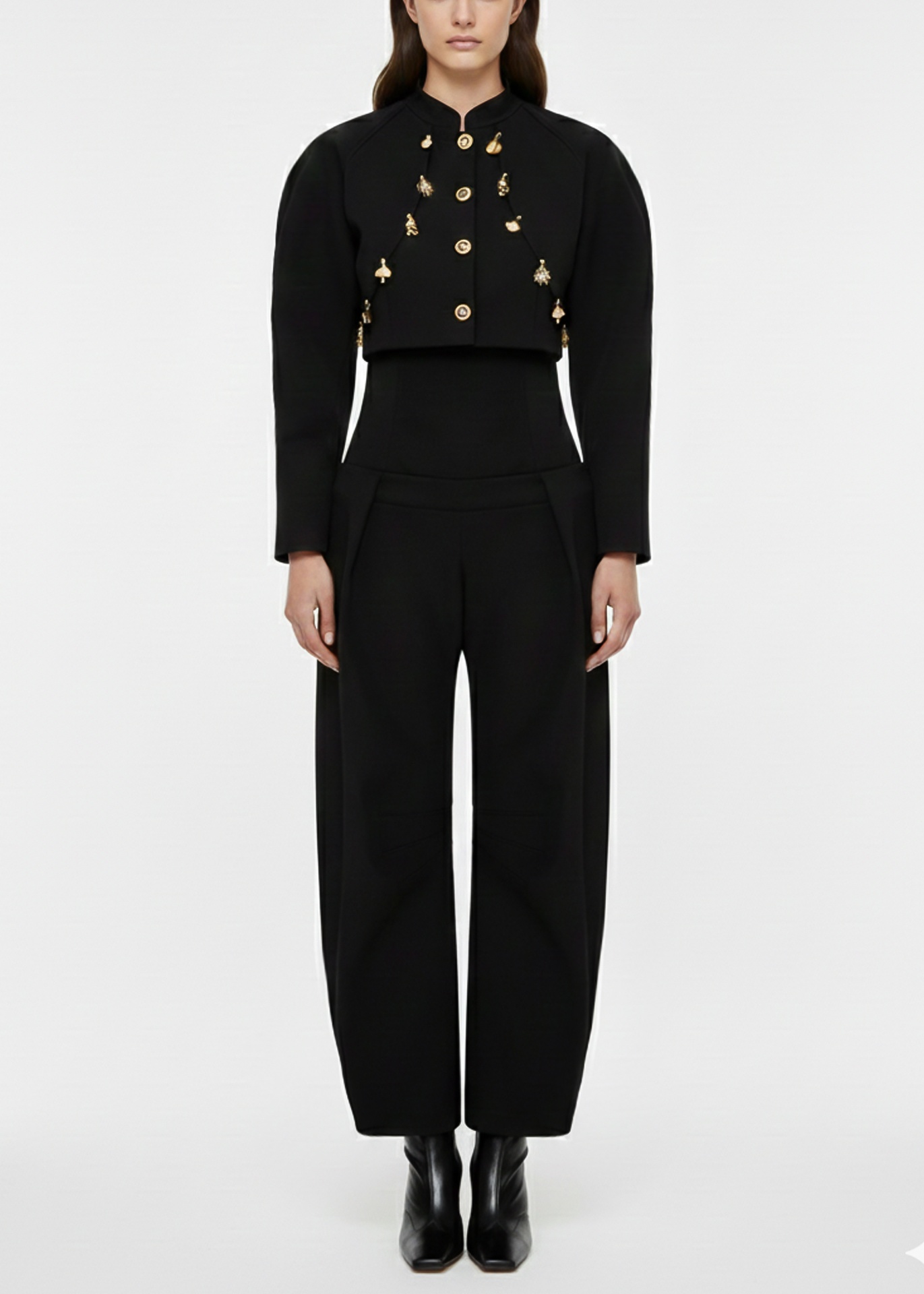 Gilded Noir Barrel Trousers