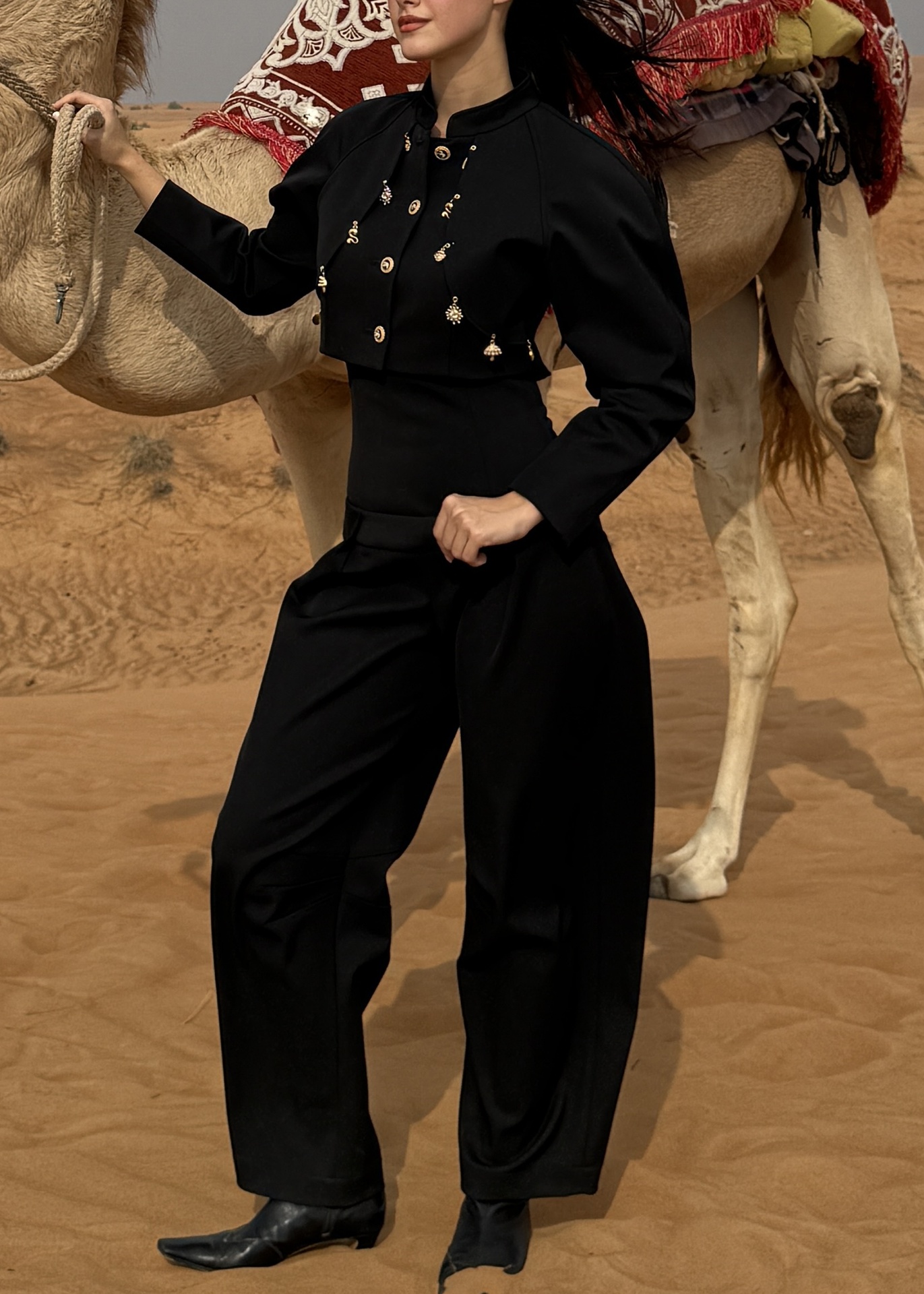 Gilded Noir Barrel Trousers