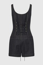 Cinch Corseted Denim Playsuit
